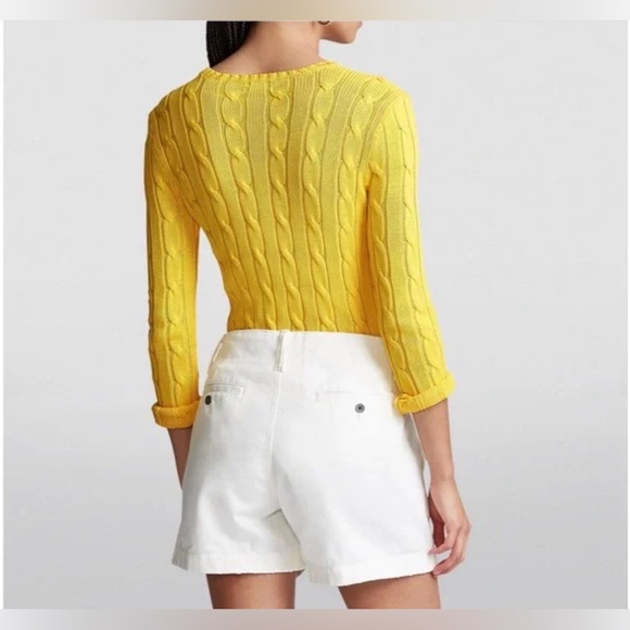 Polo Ralph Lauren Yellow Cable Knit Sweater size XL - Picture 7 of 10
